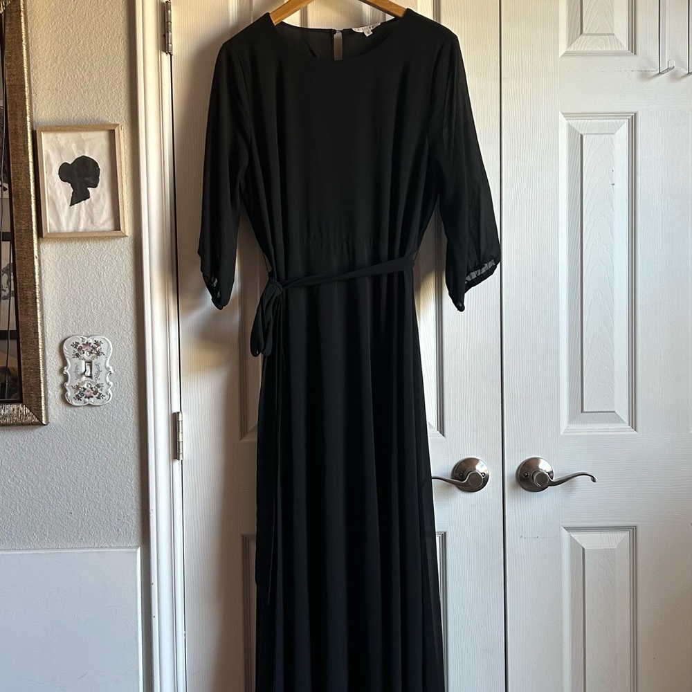 Baltic Born black 3/4 sleeve Rebecca maxi dress - Picture 8 of 9